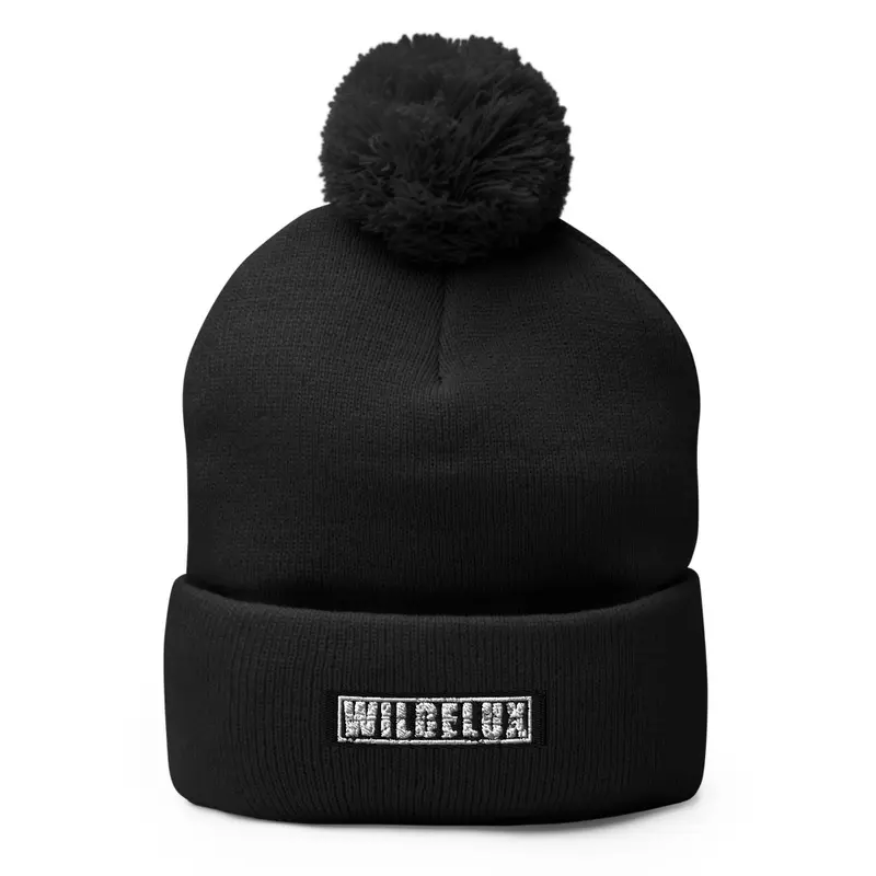 WDX tattered logo Pom pom hat